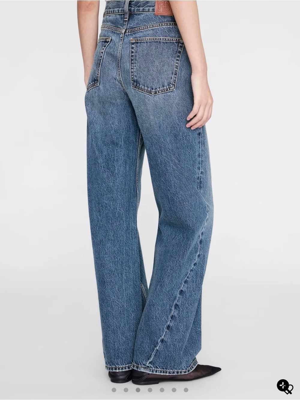 Anine Bing Brie High-Rise Wide Leg Jeans - Picture 2 of 6
